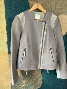 JOIE Lamb Leather Moto Jacket